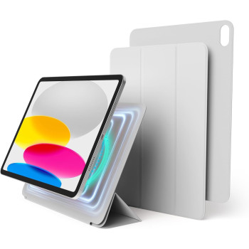 Elago Case For iPad 10th Generation iPad Case With Magnetic Attachment To Metal Materials, Compatible With Apple iPad Pencil And Pencil Case, Light Grey, EPAD109-10-MFLO-LGY