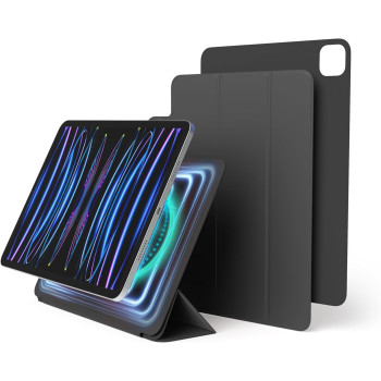 Elago Case For iPad Pro 11 inch 4th, 3rd, 2nd Generation iPad Case With Magnetic Attachment To Metal Materials, Compatible With Apple iPad Pencil And Elago’s Pencil Case, Dark Grey, EPADP11-3-MFLO