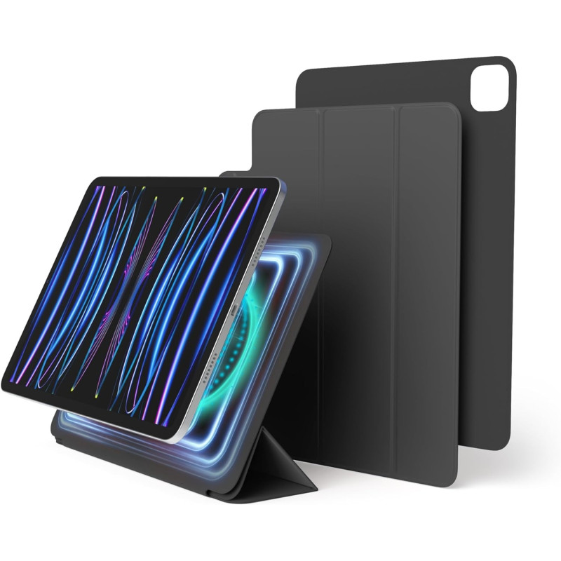 Elago Case For iPad Pro 11 inch 4th, 3rd, 2nd Generation iPad Case With Magnetic Attachment To Metal Materials, Compatible With Apple iPad Pencil And Elago’s Pencil Case, Dark Grey, EPADP11-3-MFLO
