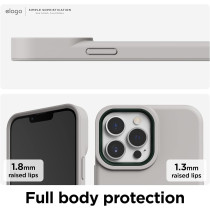 Elago Glide Armor Case Designed For iPhone 13 Pro Max Case, Drop Protection, Shockproof Protective TPU Cover, Upgraded Shockproof, Mix And Match Parts, Enhanced Camera Guard, Stone/Dark Green, ES13GL67-STDGR
