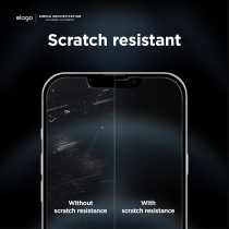 Elago Tempered Glass Plus Screen Protector Compatible With iPhone 14, iPhone 13, iPhone 13 Pro 9H Surface Hardness, Anti-Fingerprint, Shatter-Proof, Scratch Protection, Crystal Clear Clarity, ES13-61TG