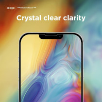Elago Tempered Glass Plus Screen Protector Compatible With iPhone 14, iPhone 13, iPhone 13 Pro 9H Surface Hardness, Anti-Fingerprint, Shatter-Proof, Scratch Protection, Crystal Clear Clarity, ES13-61TG