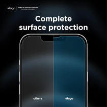 Elago Tempered Glass Plus Screen Protector Compatible With iPhone 14, iPhone 13, iPhone 13 Pro 9H Surface Hardness, Anti-Fingerprint, Shatter-Proof, Scratch Protection, Crystal Clear Clarity, ES13-61TG