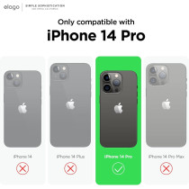 Elago Armor Compatible With iPhone 14 Pro Case 6.1 Inch US Military Grade Drop Protection, Heavy-Duty Protective Case, Carbon Fiber Texture, Tough Rugged Design, Shockproof Bumper Cover, Black, ES14AM61PRO-BK