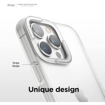 Elago Dual Clear Case Compatible With iPhone 14 Pro Max Case Clear 6.7 Inch PC Plus TPU Hybrid Technology, Reduced Yellowing, Crystal Clear, Shockproof Bumper Cover, Full Body Protection, White, ES14DU67PRO-WH