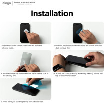Elago Privacy Glass Plus Screen Protector Compatible With iPhone 14 Pro Protect Privacy, 9H Surface Hardness, Shatter-Proof, Scratch Protection, ES14PRO-61PR