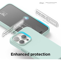 Elago Compatible With iPhone 15 Pro Max Case, Liquid Silicone Case, Full Body Protective Cover, Shockproof, Slim Phone Case, Anti-Scratch Soft Microfiber Lining, 6.7 inch, Mint, ES15SC67PRO-MT