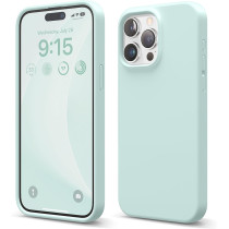 Elago Compatible With iPhone 15 Pro Max Case, Liquid Silicone Case, Full Body Protective Cover, Shockproof, Slim Phone Case, Anti-Scratch Soft Microfiber Lining, 6.7 inch, Mint, ES15SC67PRO-MT