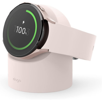 Elago GW2 Stand Compatible With Samsung Galaxy Watch 6 Series/5 Charger Stand, 40, 44mm/5 Pro Charger Stand, 45mm, 2022-2023, Sand Pink, Charging Cable Not Included, EST-GWT2-29-SPK