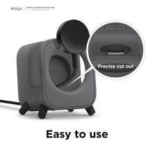 Elago GW5 Stand Compatible With Samsung Galaxy Watch 6 Series Charger Stand/5 Charger, 40, 44mm/5 Pro Charger, 45mm 2022-2023, Classic Speaker Design, Dark Grey Charging Cable Not Included, EST-GWT5-29-DGY