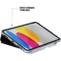 Tech21 EvoFolio Case For iPad 10th Gen Impact Protection Multi-Angle Viewing, Black, T21-10204