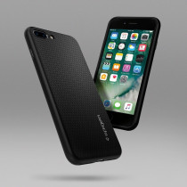 Spigen Liquid Air Armor Designed For iPhone 8 Plus Case 2017/Designed For iPhone 7 Plus Case 2016, Black, 043CS20525