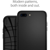 Spigen Liquid Air Armor Designed For iPhone 8 Plus Case 2017/Designed For iPhone 7 Plus Case 2016, Black, 043CS20525