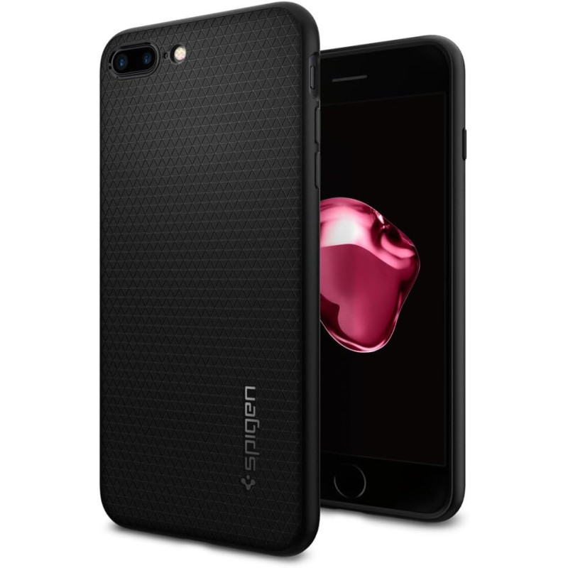 Spigen Liquid Air Armor Designed For iPhone 8 Plus Case 2017/Designed For iPhone 7 Plus Case 2016, Black, 043CS20525