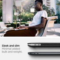 Spigen Thin Fit Designed For MacBook Pro 13 inch Case M2/M1/A2338/A2251/A2289 2020-2022, Black, ‎070CS25965