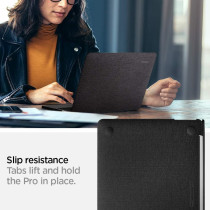 Spigen Thin Fit Designed For MacBook Pro 13 inch Case M2/M1/A2338/A2251/A2289 2020-2022, Black, ‎070CS25965