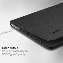 Spigen Thin Fit Designed For MacBook Pro 13 inch Case M2/M1/A2338/A2251/A2289 2020-2022, Black, ‎070CS25965
