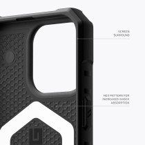 Urban Armor Gear Case Update Ver Compatible With iPhone 15 Pro Case 6.1 inch Pathfinder Black Built-In Magnet Compatible With MagSafe Charging Rugged Military Grade Dropproof Protective Cover, Black, 114281114040