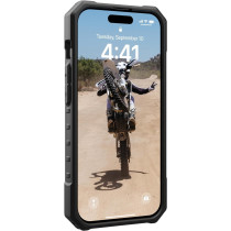 Urban Armor Gear Case Update Ver Compatible With iPhone 15 Pro Case 6.1 inch Pathfinder Black Built-In Magnet Compatible With MagSafe Charging Rugged Military Grade Dropproof Protective Cover, Black, 114281114040