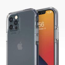 Gear4 Piccadilly Series Hard Case For iPhone 12 Pro And iPhone 12, Clear/Black, 702006044
