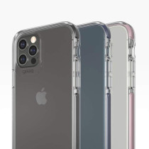 Gear4 Piccadilly Series Hard Case For iPhone 12 Pro And iPhone 12, Clear/Black, 702006044