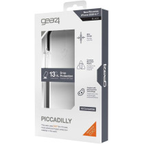 Gear4 Piccadilly Series Hard Case For iPhone 12 Pro And iPhone 12, Clear/Black, 702006044