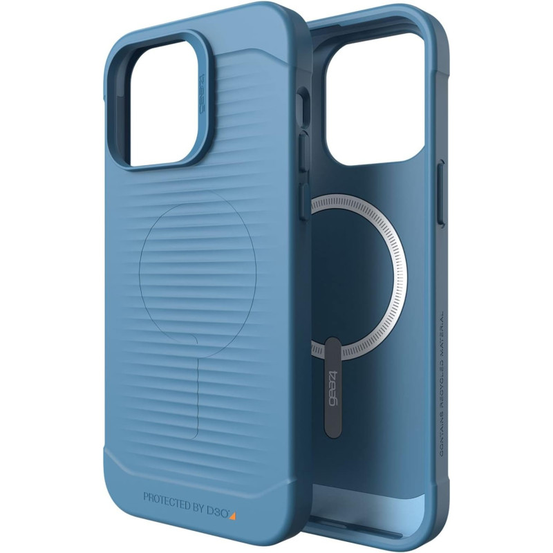 Zagg Gear4 Havana Snap Case Apple iPhone 14 Pro, D30 Drop Protection Up To 10ft/3m, Wireless Charging Compatible, Reinforced Top, Bottom And Edges, Blue, 702010062