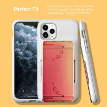 Vrs Design Damda Glide Shield Semi Automatic Card Wallet Designed For iPhone 11 Pro Case Cover, Yellow Peach, VRS-IPXI-DGSW-YLPC
