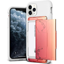 Vrs Design Damda Glide Shield Semi Automatic Card Wallet Designed For iPhone 11 Pro Case Cover, Yellow Peach, VRS-IPXI-DGSW-YLPC