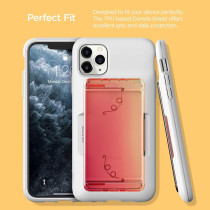 Vrs Design Damda Glide Shield Semi Automatic Card Wallet Designed For iPhone 11 Pro Max Case Cover, Yellow Peach, VRS-IPXIM-DGSW-YLPC