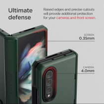 Vrs Design Terra Guard Modern For Galaxy Z Fold 3, Semi-Auto Hinge Protective Case Compatible With Galaxy Z Fold 3 5G 2021, Dark Green, 910655