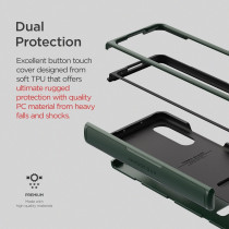 Vrs Design Terra Guard Modern For Galaxy Z Fold 3, Semi-Auto Hinge Protective Case Compatible With Galaxy Z Fold 3 5G 2021, Dark Green, 910655