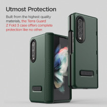 Vrs Design Terra Guard Modern For Galaxy Z Fold 3, Semi-Auto Hinge Protective Case Compatible With Galaxy Z Fold 3 5G 2021, Dark Green, 910655