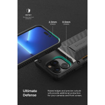 Vrs Design Damda Glide Hybrid Phone Case For iPhone 14 Pro, Functional Sturdy Case Compatible For iPhone 14 Pro 2022, Groove Black, 910999