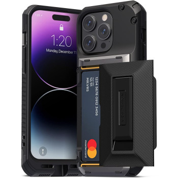 Vrs Design Damda Glide Hybrid Phone Case For iPhone 14 Pro, Functional Sturdy Case Compatible For iPhone 14 Pro 2022, Groove Black, 910999