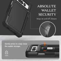 Vrs Design Terra Guard Modern Go For Google Pixel Fold Case 2023, Premium Modern Neat Style Hinge Protection Card Case Compatible With Pixel Fold, Matte Black, 912293