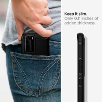 Spigen Rugged Armor Designed For Huawei P40 Pro Case 2020, Matte Black, ACS00968