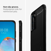 Spigen Rugged Armor Designed For Huawei P40 Pro Case 2020, Matte Black, ACS00968