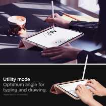Spigen Urban Fit Designed For iPad Pro 11 inch Case M2 4th Generation 2022/3rd Generation 2021/2nd Generation 2020/1st Generation 2018 With Pencil Holder, Rose Gold, ACS01055