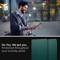 Spigen Urban Fit Designed For iPad 10.2 Case, iPad 9th Generation Case 2021/iPad 8th Generation Case 2020/iPad 7th Generation Case 2019 With Pencil Holder, Midnight Green, ‎ACS01062