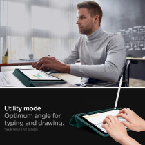 Spigen Urban Fit Designed For iPad 10.2 Case, iPad 9th Generation Case 2021/iPad 8th Generation Case 2020/iPad 7th Generation Case 2019 With Pencil Holder, Midnight Green, ‎ACS01062