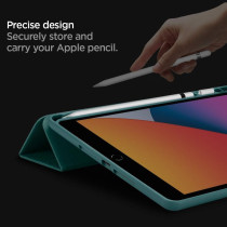 Spigen Urban Fit Designed For iPad 10.2 Case, iPad 9th Generation Case 2021/iPad 8th Generation Case 2020/iPad 7th Generation Case 2019 With Pencil Holder, Midnight Green, ‎ACS01062