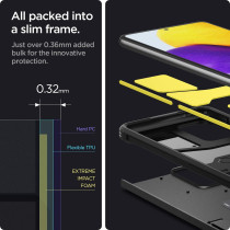 Spigen Tough Armor Extreme Protection Tech Designed For Galaxy A72 Case 2021, Black, ACS02328