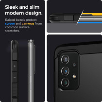 Spigen Tough Armor Extreme Protection Tech Designed For Galaxy A72 Case 2021, Black, ACS02328