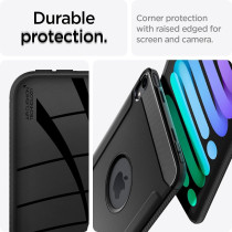 Spigen Rugged Armor Designed For iPad Mini 6 Case/iPad Mini 6th Generation Case 8.3 Inch Cover 2021, Matte Black, ACS03764