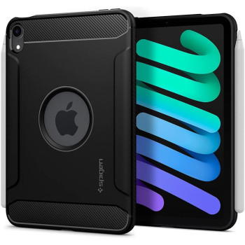 Spigen Rugged Armor Designed For iPad Mini 6 Case/iPad Mini 6th Generation Case 8.3 Inch Cover 2021, Matte Black, ACS03764
