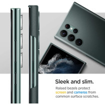 Spigen Air Skin Designed For Galaxy S22 Ultra Case, Abyss Green, ACS04394