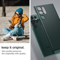 Spigen Air Skin Designed For Galaxy S22 Ultra Case, Abyss Green, ACS04394