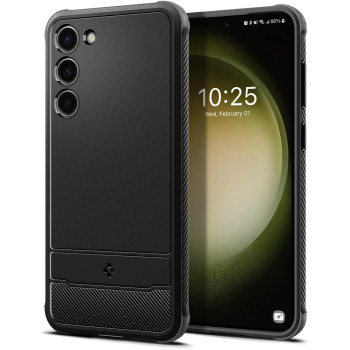 Spigen Rugged Armor Designed For Galaxy S23 Case 2023, Matte Black, ACS05711