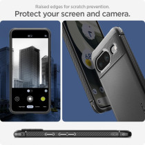 Spigen Rugged Armor Designed For Pixel 8 Case 2023, Matte Black, ACS06277